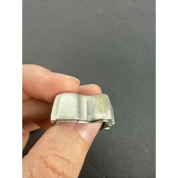 Vintage Brooch Earrings Pewter Pin 1.5" Christmas Santa With Earring Box Ms Dee - Picture 10 of 15